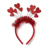 2026 Diadema de Corazón con Lentejuelas Rojas para el Día de San Valentín Transfronterizo Decoración para Fotos de Fiestas y Festivales Tocado Venta al por Mayor en Stock