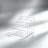 Porta-arquivos acrílico personalizado, porta-arquivos acrílico transparente, adequado para escritório e casa, porta-arquivos vertical