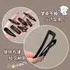 Pinza para el cabello con flequillo negro para mujer, estilo nuevo 2024, pinza para el cabello rota, pinza lateral, pinza pequeña, tocado, pinza para el cabello frontal para niños.