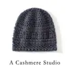 Gorro de Cachemira Tejido Hueco para Otoño e Invierno para Mujer, Gorro Holgado Hueco, Ligero y Adelgazante, Gorro de Moda para el Frío