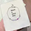 2026 Pulsera de Trébol de Cuatro Hojas Más Vendida con Diamantes de Colores para Mujer Estilo Nuevo ins Nicho Exquisita Fresca Dulce Moda Pulsera