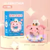 Boneca Desenho Animado Donut Blocos de Montar Urso Morango Montagem Brinquedos Educativos Infantis Presentes de Celebridade da Internet Atacado Dropshipping