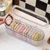 Caja de Almacenamiento Portátil para Pulseras Acrílico Transparente a Prueba de Polvo Cuentas de Arroz Bodhi Pulsera con Cuentas de Cristal Joyero