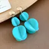 2026 Novo Conjunto Colorido de Brincos Ovais de Acrílico, Pulseira e Colar Estilo Boêmio de Férias Joias Versáteis