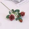 Flor Artificial Rosa de Tres Puntas Flor de Seda Flor de Rosa Salón de Bodas Arte Floral Suave Rosa Diamante Decoración de Sala Flor