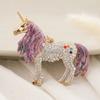 Llavero de aleación de unicornio de diamante animal de color mixto colgante al por mayor colgante pequeña mercancía pequeño regalo