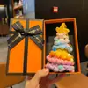 Presentes Criativos de Natal, Estrelas Coloridas de Lã Crochê à Mão, Enfeites Pequenos Decorativos para Árvore de Natal e Carro para Melhorar a Atmosfera