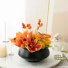 Flores Estilo Pintura al Óleo Americana Retro, Flores Artificiales, Mesa de Comedor de Sala de Estar de Lujo Ligero, Mesa de Café de Recibidor, Adornos Decorativos de Caligrafía