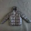 Chaqueta de Algodón Acolchada con Capucha Serie Decodificación CrossTar Abrigo Holgado de una Pieza con Capucha Gabardina Estilo Hip Hop Street