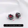 Paquete de Oro de 14k Set Negro Pistola Colgante de Perla de Circonita Roja Pulsera de Cristal Hecha a Mano DIY Accesorios para Pulsera y Collar Material