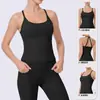 Top de Tirantes Finos con Cuello Halter para Fitness, Hermoso Diseño en la Espalda, Sensación de Segunda Piel, Sujetador Deportivo para Correr para Mujer, Secado Rápido, Camisola de Yoga a Prueba de Impactos