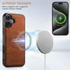 Adecuado para funda de cuero de teléfono móvil Iphone18, Soporte magnético para coche Magsafe con carga inalámbrica Samsung S26, Google 11