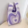 Bolso nuevo para teléfono móvil estilo coreano, bolso de mano lindo y versátil, mini bolso tote tejido pequeño, bolso de hombro, bolso de mano cruzado