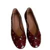 Parte superior de piel, suela ultrasuave, cómodos para usar todo el día, bailarinas de punta poco profunda, estilo sin cordones, zapatos planos, adecuados para ir al trabajo, zapatos casuales para mujer