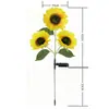 Luz de Girasol Solar Bolun Luz para Césped Exterior Luz de Flor Simulada Solar Luz Solar para Paisaje Exterior