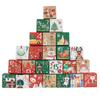 Caja de dulces de regalo de Navidad nueva caja cuadrada de 7 cm calendario de vacaciones de Navidad 1-24 caja de embalaje en stock