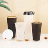 Calibre 90 700ml taza desechable para té de leche al por mayor plástico grueso translúcido taza de inyección envío