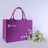 Bolsas de feltro personalizadas com diversos trabalhos manuais, bolsas tote de feltro como brindes corporativos, bolsas tote de grande capacidade com estampas integrais