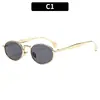 Gafas de Sol de Lujo Ligeras con Montura Ovalada Nuevas 2026 para Mujer, Estilo de Alta Gama, Gafas de Sol con Protección Solar, Moda Retro Europea y Americana Transfronteriza