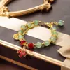 Nuevo accesorio de pulsera Hanfu antiguo de estilo chino, lujo ligero con un toque de alta gama, pulsera de doble capa de estilo chino tradicional, un regalo para amigas cercanas