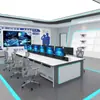 Estação de Trabalho Console Centro de Comando Face a Face Duas Pessoas Quatro Pessoas Linha Reta Unidade Dupla Unidade Tripla Unidade Quádrupla Com Sensação Tecnológica Com Luzes