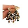 Navidad ~ atmósfera otoño e invierno nuevo árbol de Navidad regalo colgante borla pendientes avanzados sentido único moda pendientes