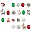 Mezcla de 50 Gotas Navideñas de Aleación de Zinc Accesorios para Joyería DIY Cascabel de Santa Colgante para Pulsera Pendientes de Reno