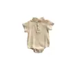 Roupa infantil estilo coreano verão fino tecido Zou gola alta macacão de peça única bebê algodão amigo da pele triângulo saco de fralda macacão de bebê