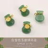 Colgante de Vidrio Imitación Jade Aleación Calabaza Auspiciosa para la Fortuna y la Paz Accesorios Hechos a Mano DIY Joyería al por Mayor Materiales y Componentes