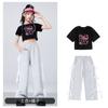 Roupas de Jazz para Meninas Traje Borboleta Rosa Moderno Descolado Fashionável Passarela Mostrando o Umbigo Rua Dança de Rua Infantil Roupas Modernas Verão