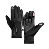 Guantes transfronterizos de otoño e invierno con tapa abatible para dos dedos sin dedos pantalla táctil cremallera pesca ciclismo deportes al aire libre forro polar a prueba de frío y cálidos