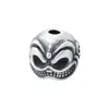Plata Pura S999 Modelo Clásico Llama Roja Shidalin Cuentas de la Fortuna, Cuentas Espaciadoras Xizhu, Accesorio de Cuentas para Pulsera de Joyería DIY