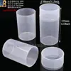Caja de plástico para bastoncillos de algodón caja cosmética de PP rejilla simple doble caja de embalaje para bastoncillos de algodón de lápiz labial caja de almacenamiento para desmaquillante