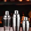 Juego de Coctelera de Acero Inoxidable Coctelera Herramientas para Hacer Cócteles Coctelera de Mano Utensilios Profesionales