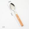 Suministro directo de fábrica, cuchillo y tenedor de acero inoxidable 410 con mango de madera de haya, cuchara de té creativa portátil para el hogar, cuchillo y tenedor para carne.