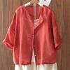 Cardigan Transfronteiriço Solto Plus Size Moda Verão Cor Botão Versátil Meia-manga Camisa Fina Camisa Pequena Feminina