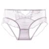 Ropa Interior Sexy de Encaje Francés Transparente de Malla Amigable con la Piel Deseo Puro Entrepierna de Seda de Morera Bacteriostática Estilo Nacional