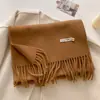 Bufanda de Cachemir Sintético para Mujer en Invierno Engrosada Color Sólido Bufanda de Pareja Versátil Estilo Coreano Chal para Hombres y Mujeres Otoño e Invierno Lana al por Mayor