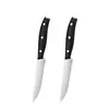 Juego de Cuchillos para Bistec con Hojas Semi-Dentadas de Acero Inoxidable, Cubiertos de Alta Gama Estilo Occidental, Juego de Dos Piezas para Uso en Casa, En Stock