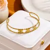 Pulseira Aberta de Titânio Europeia e Americana Mais Vendida Transfronteiriça, Forma Geométrica Vintage, Joia que Não Desbota, Acessório de Pulseira Aberta Personalizado