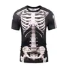 Nova Camiseta Curta de Verão Estilo Europeu e Americano 3D para Homens, Formal de Manga Curta Falso Duas Peças Estampado Digital Peculiar Pod Feito Sob Medida