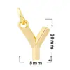 Accesorios de Joyería con Circonita Micro-Pavimentada, 26 Letras Brillantes, Baño de Oro Real de 18 Quilates, Collar, Accesorios de Colgante Pequeño