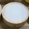 Base de Madera Luminosa de Cristal Redondo, Base de Madera Maciza para Luz Nocturna Led, Regalo de Luz Nocturna de Aromaterapia, Completamente Ecológico