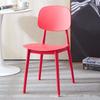 Taburete nórdico sencillo de plástico con respaldo de macarrón para el hogar, mesa de comedor ligera de lujo, silla de comedor cómoda y gruesa, silla de ocio