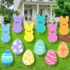 Cartão de Lugar Novo de Páscoa Transfronteiriço Jardim Externo Pátio Ovo de Páscoa Grande Coelho Decoração de Festa de Páscoa