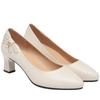 Zapatos de Cuero Suave Suela Suave Zapatos Individuales para Mujer Tacón Medio Zapatos de Mujer para el Trabajo Zapatos Profesionales Zapatos de Madre Primavera y Otoño Zapatos de Cuero Negro para Mujeres de Mediana Edad
