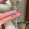 Venta al por mayor de fábrica suministro en vivo material natural peligroso aretes de jadeíta agua azul plata s925 incrustada diseño pequeño y fresco mujer