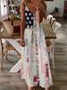 Vestidos Europeos y Americanos 2025 Venta Caliente Estampado Digital Tendencia de Moda Primavera y Verano Estilo D Vestido Largo con Tirantes Floral para Mujer
