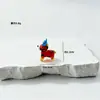 Zibo Reno de Papá Noel Glaseado Caja de Regalo de Muñeco de Nieve de Vidrio Casa Accesorios Navideños Adornos Decorativos