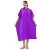 Poncho de Secagem Rápida, Veludo Dupla Face, Macio e Absorvente, Poncho com Capuz, Toalha de Banho, Poncho Quente para Troca ao Ar Livre na Beira-Mar